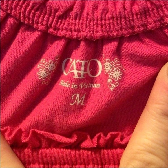 Cato Pink Sleeveless Tank Top with Gathered Neckline and Floral Details (0149) - Picture 2 of 3